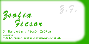zsofia ficsor business card