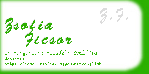 zsofia ficsor business card